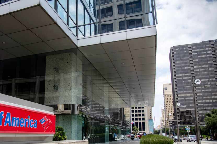 Bank of America has about 1,000 people working in its namesake Main Street skyscraper, which...