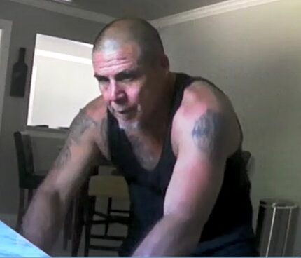 Securty camera footage captured this image of a man suspected of burglarizing empty homes...