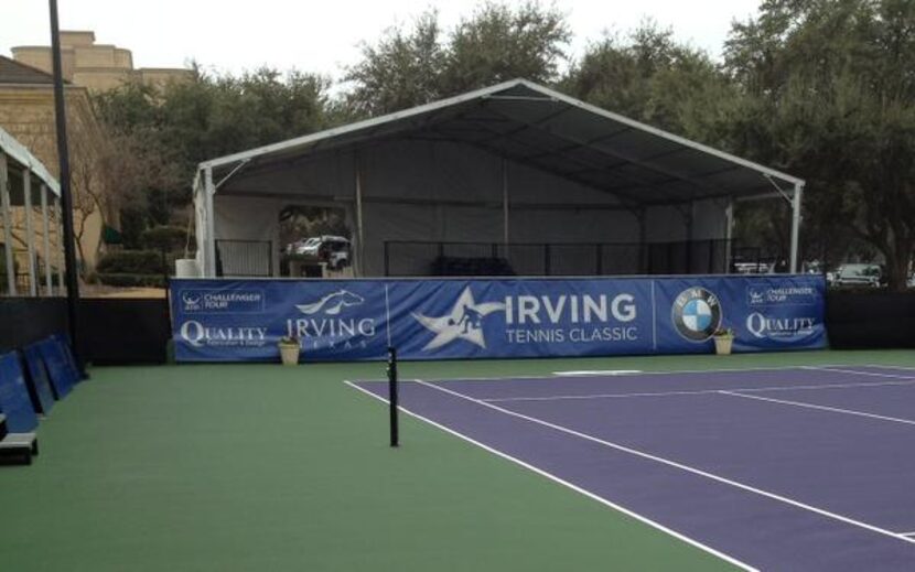 
Fastsigns Irving puts up signs for the Irving Tennis Classic which runs through March 16 at...