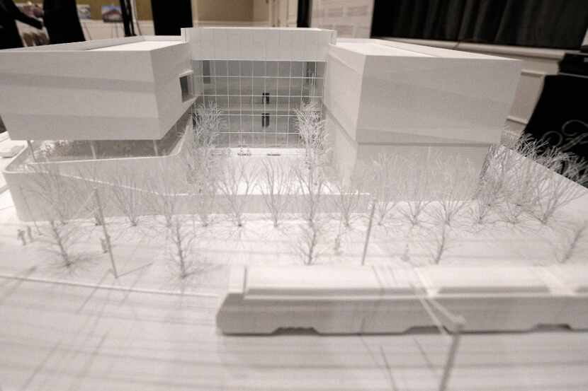 This is a model of the new Dallas Holocaust and Human Rights Museum, which is expected to...