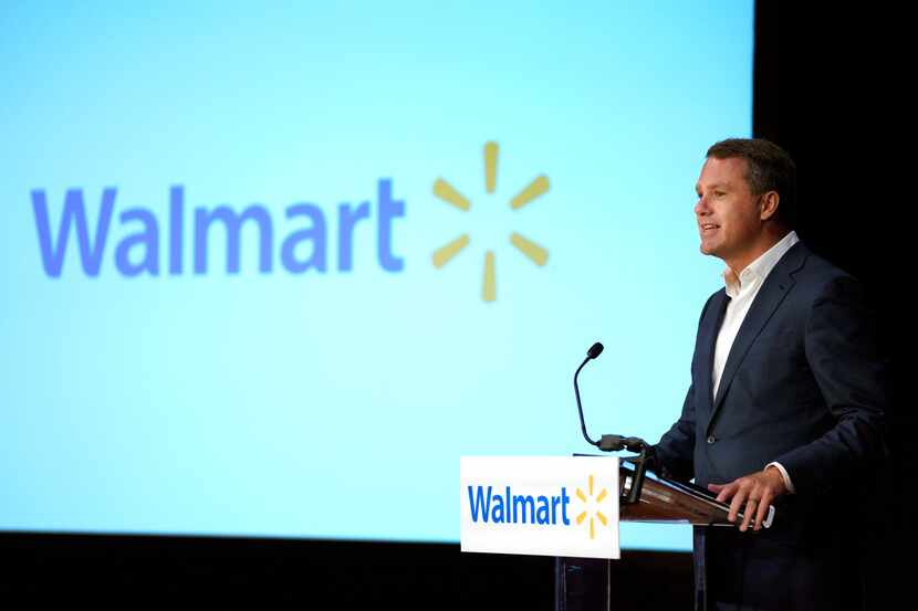  Doug McMillon, Walmart President and CEO speaks at the Walmart annual formal business and...