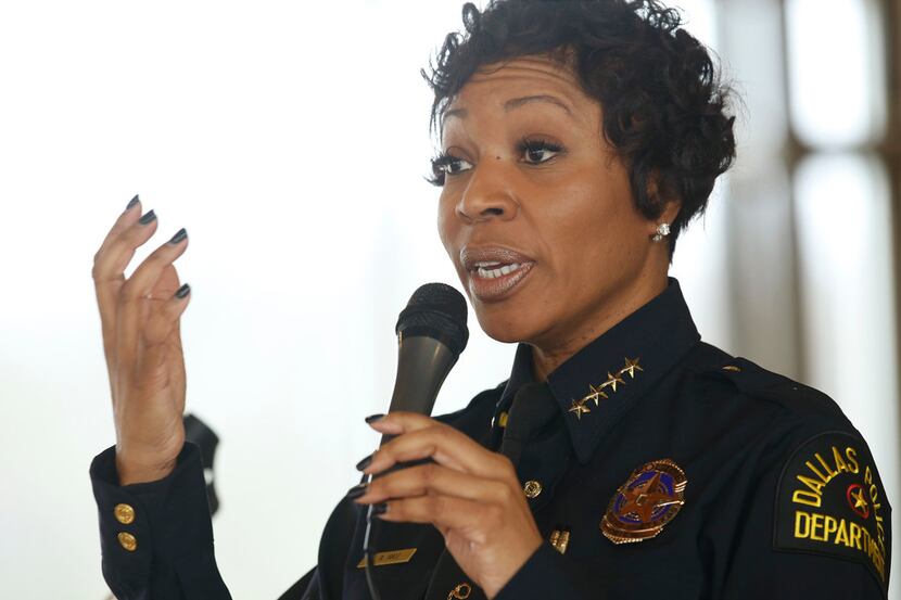 Dallas Police Chief U. Renee Hall spoke at Southeast Dallas Chamber of Commerce at Texas...