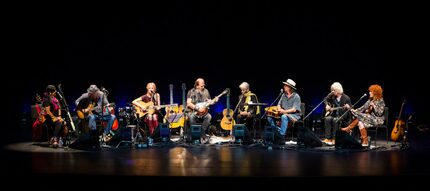 From left: Lila Downs, David Pulkingham, Patty Griffin, Steve Earle, Joan Baez, James...