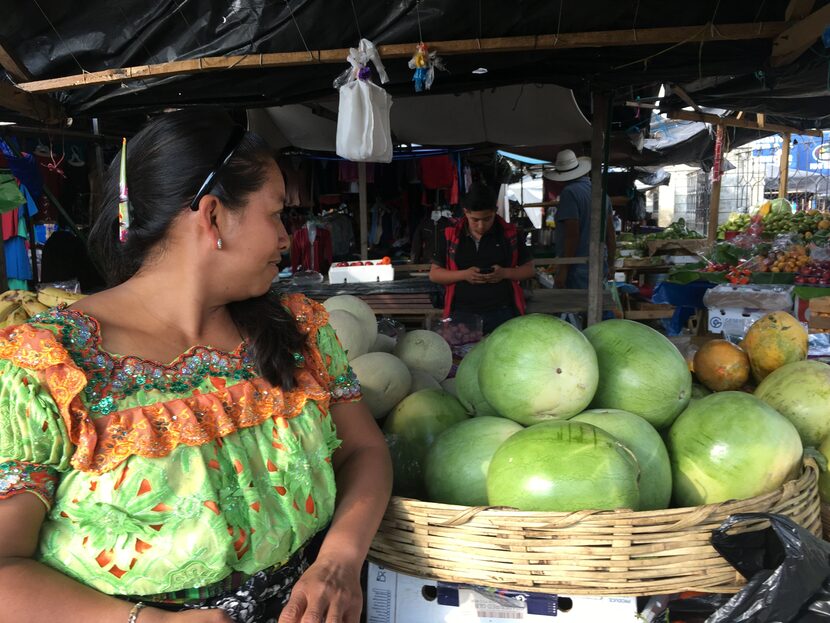 Ana Matzutz, 32, has a debate with her son, Esduardo, 14, on January 27, 2019 about whether...