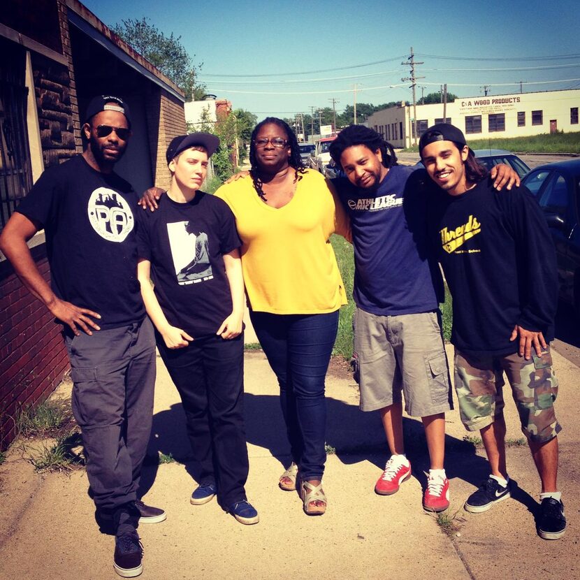 
Complex Movements Left to right: Waajeed; Invincible; Sage Crump (their producer); Wesley...