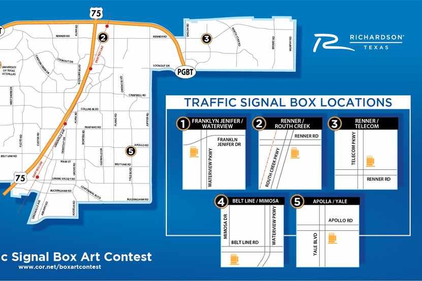 Here are locations where Wildflower traffic box art will be displayed in Richardson. The...