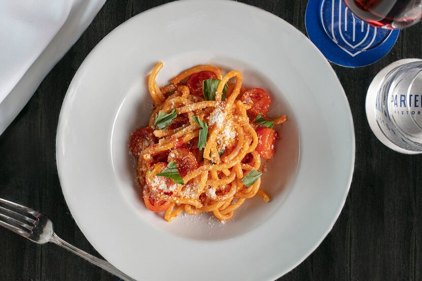 Spaghetti allo Scarpariello is one of chef Dino Santonicola's pastas on the menu at...