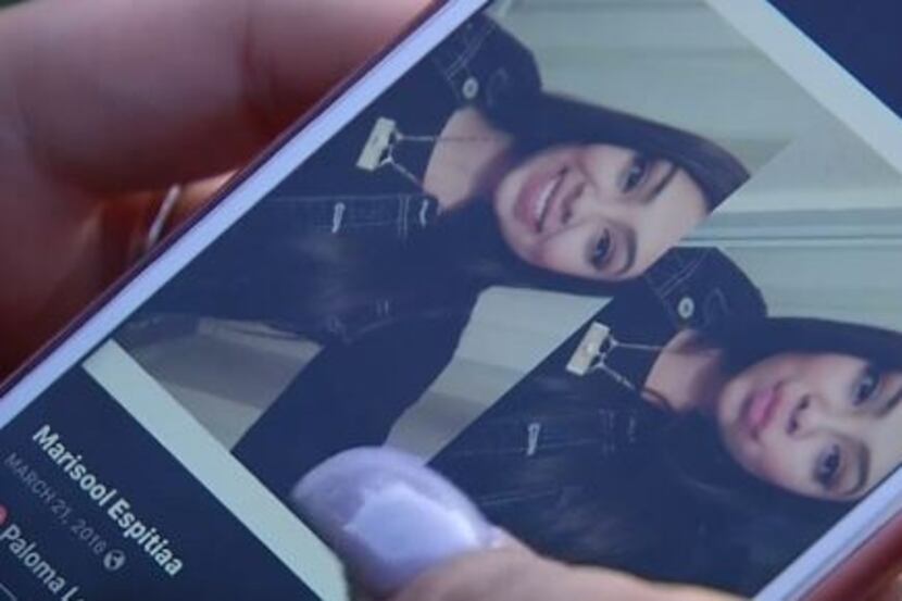 Stephanie Seras, a friend of Marisol Espitia, shares images of her on her cellphone.