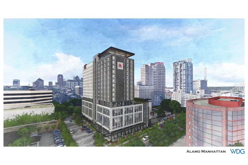 Alamo Manhattan's proposed Marriott Hotel would occupy a half block off Maple Avenue.
