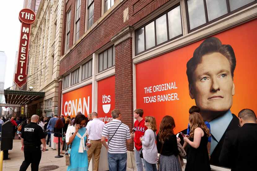 Posters of Conan O'Brien adorned the Majestic Theater on Monday, the first day of a week of...