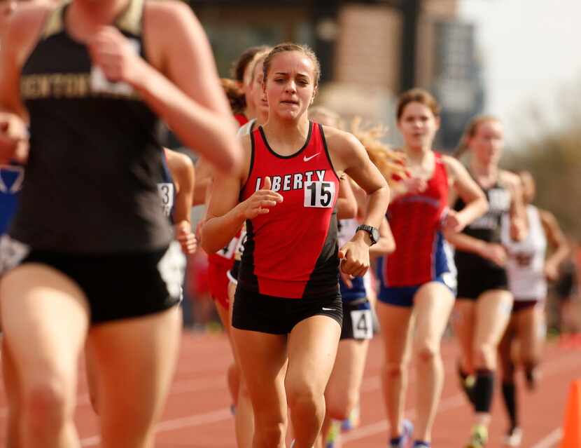 Frisco Liberty's Amelia Jauregui is part of the busy field of runners competing in the Girls...