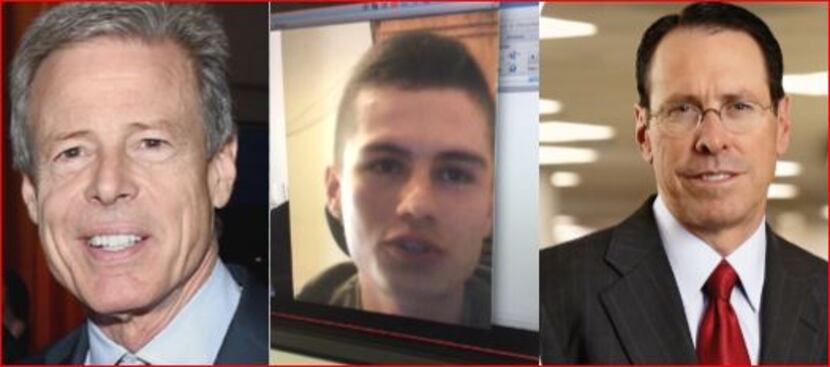 Jose Dresser Gutierrez, 22, of Colombia (center) tried for 18 months to meet Time Warner CEO...