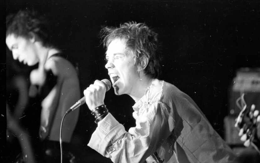 John Lydon, aka Johnny Rotten, the lead singer of The Sex Pistols, performs at the Longhorn...