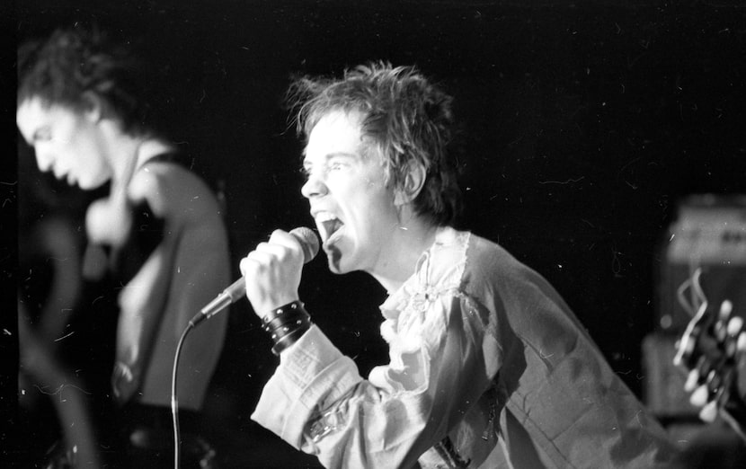 John Lydon, aka Johnny Rotten, the lead singer of The Sex Pistols, performs at the Longhorn...