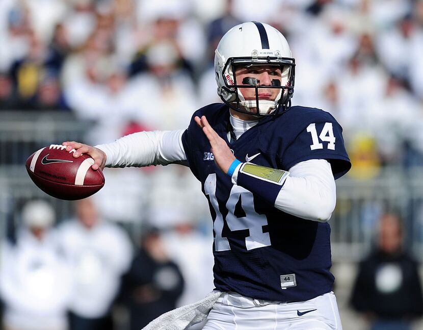 STATE COLLEGE, PA - NOVEMBER 21:  Christian Hackenberg #14 of the Penn State Nittany Lions...