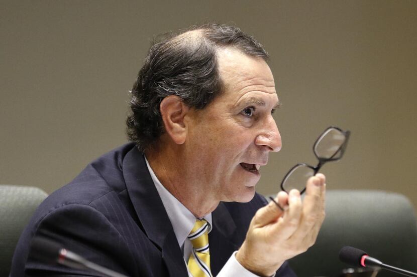 
Dallas City Council member Lee Kleinman, taking seriously the notion of serving as a fiscal...