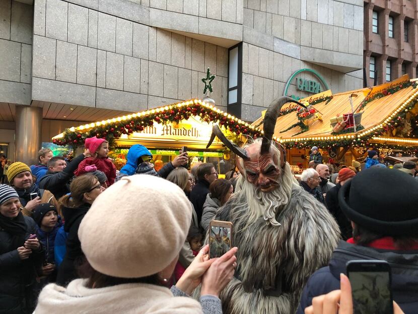 An enthusiastic crowd braved the light rain during Munich's Krampus run on Dec. 9. The...