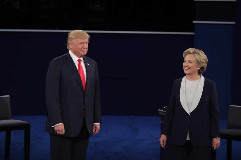 Donald Trump and Hillary Clinton sparred in their second debate Sunday night. (Chip...