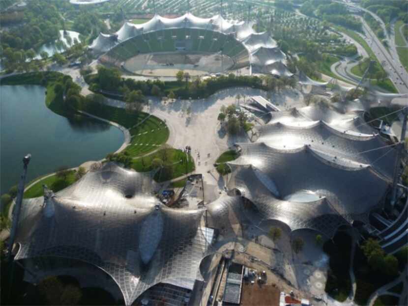  Frei Otto, space-frame structure for the 1972 Olympics, in Munich.