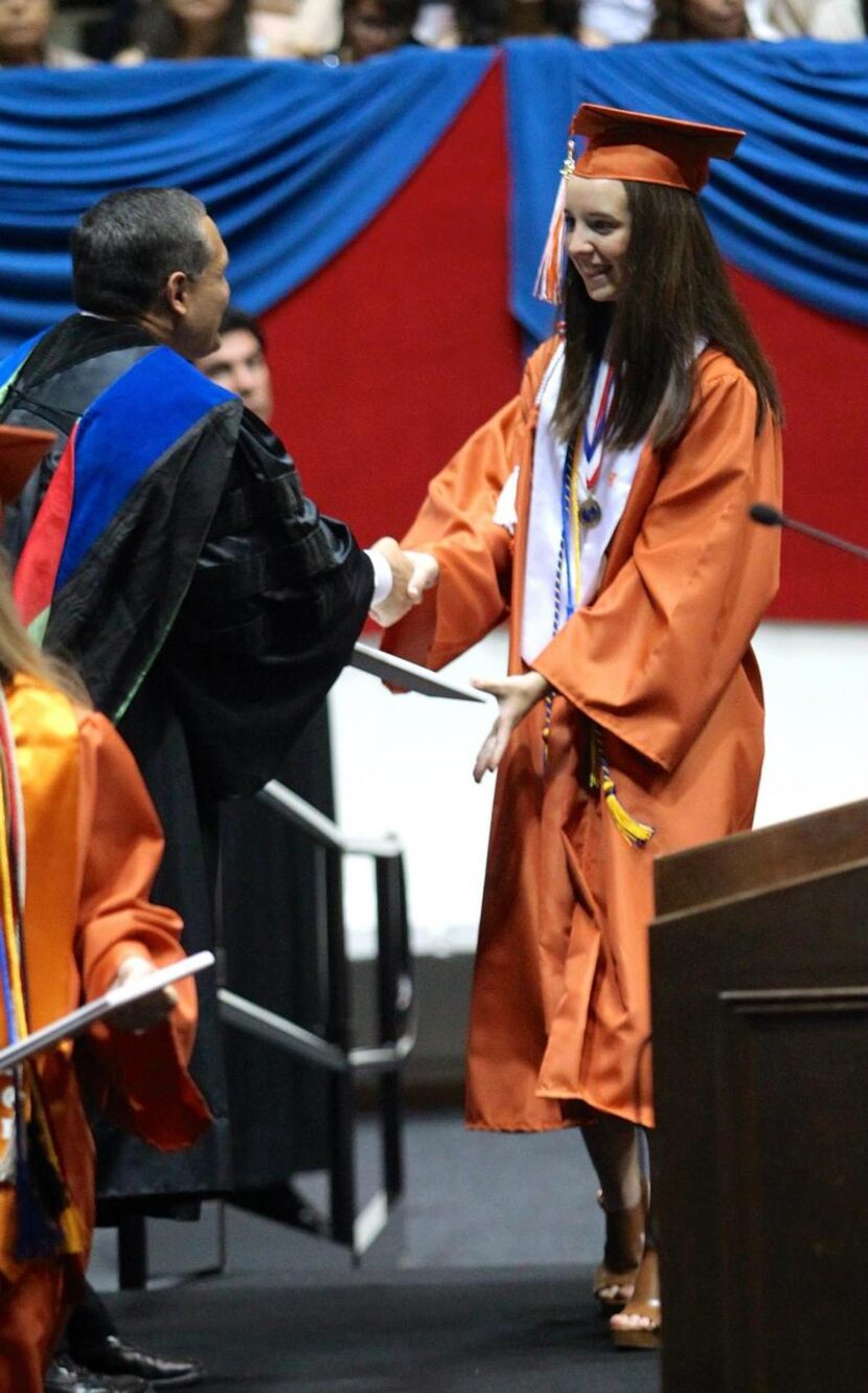 
Carlyn Shockley (right) graduated No. 7 in her class at W.T. White High School. Since she...