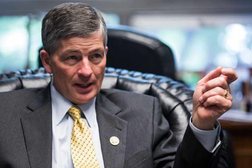 Rep. Jeb Hensarling (R-TX 5th District) speaks during an interview in his office in the...