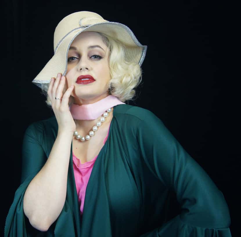 Janelle Lutz as Carole Lombard in The Cuban and the Redhead, a new musical presented by...