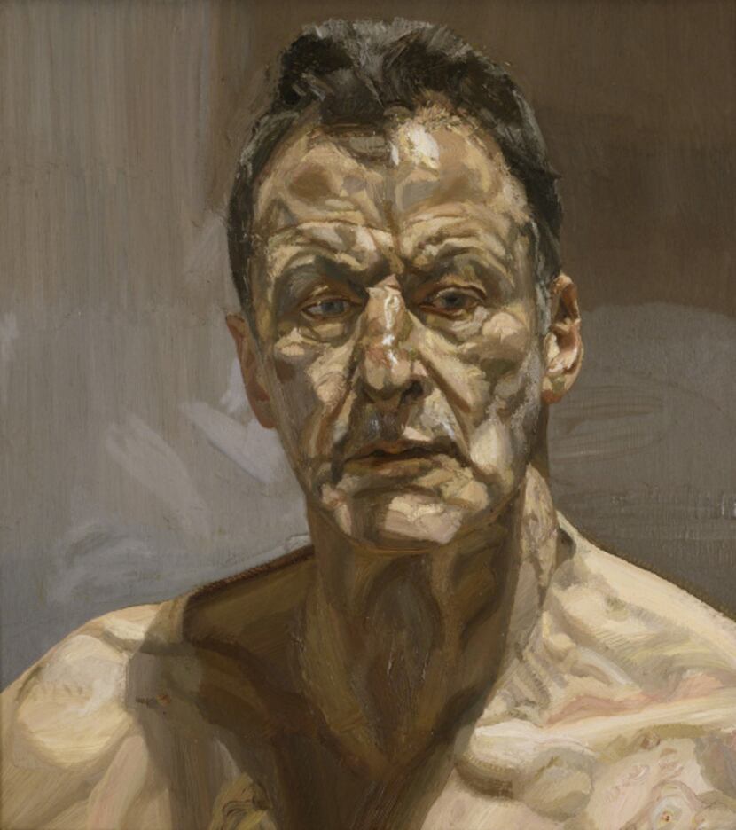 "Reflection (Self-portrait)," 1985, by Lucian Freud, private Collection, Ireland, part of...