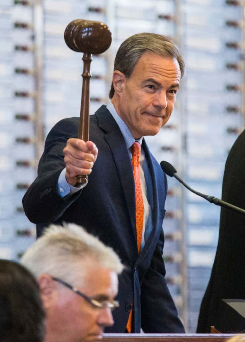 Speaker Joe Straus gaveled the House into special session Tuesday.