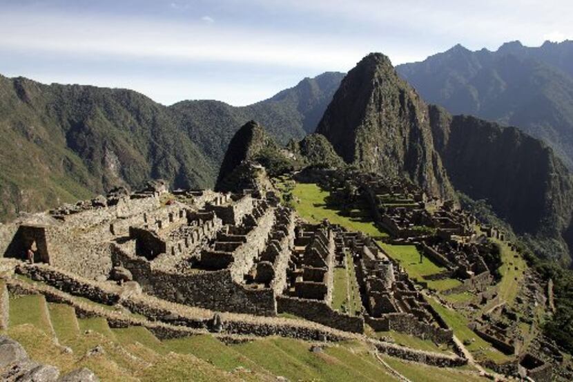 View of the Inca citadel of Machu Picchu.