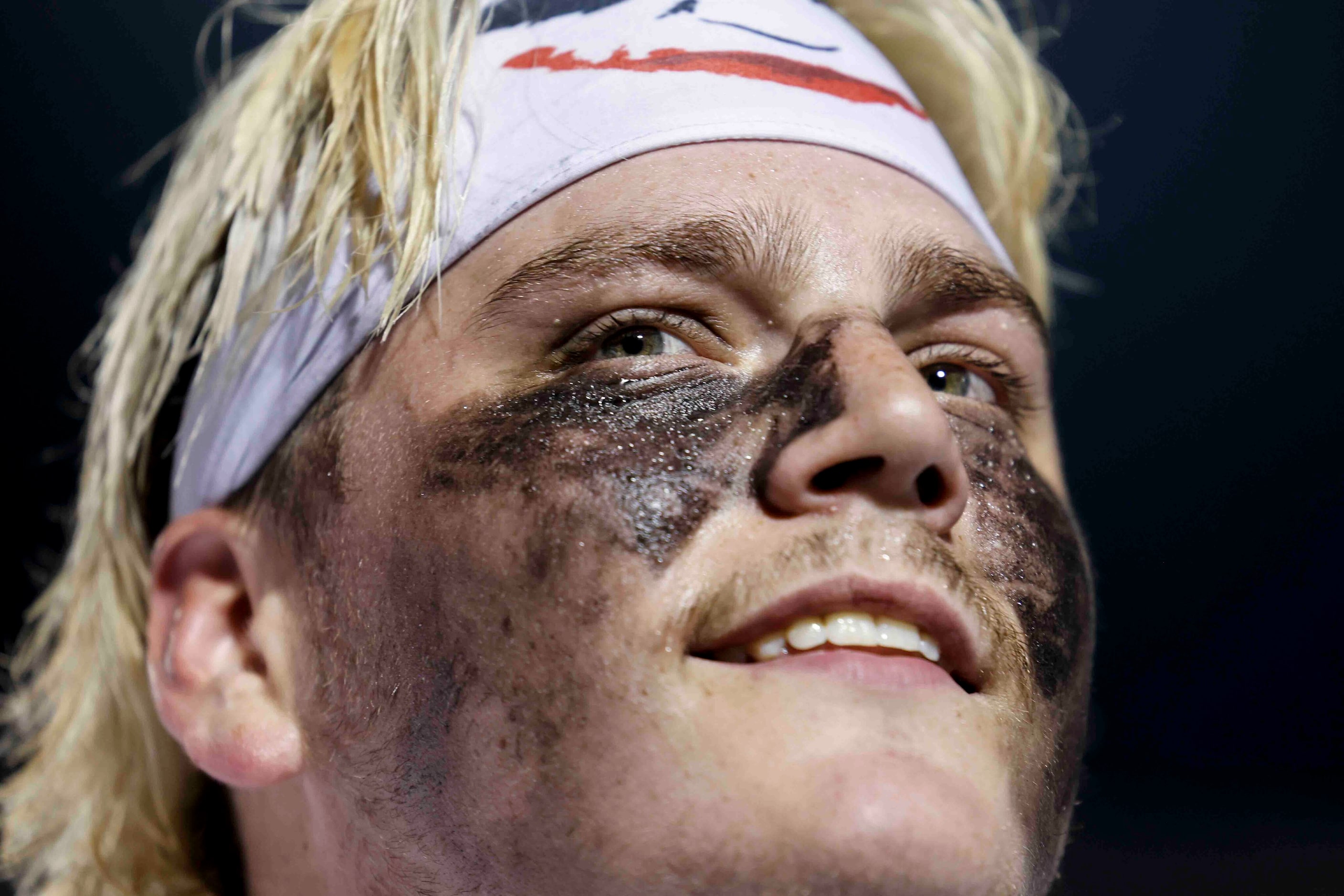 Argyle High’s Wes Tucker (54) smiles after winning against Grapevine High during the second...