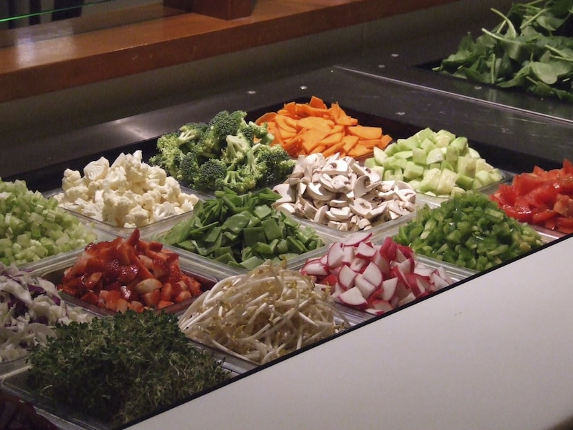 The salad bar at Salata.