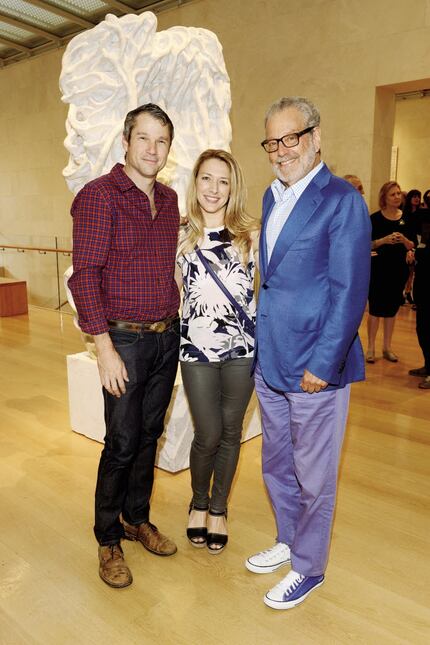 Alden Pinnell, Janelle Pinnell, Howard Rachofsky at the Giuseppe Penone Member and Patron...