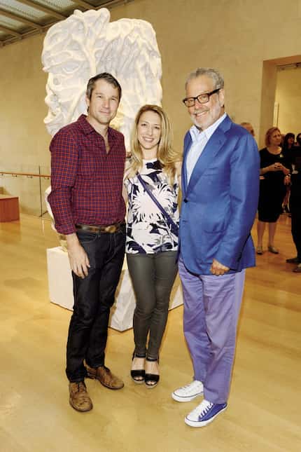 Alden Pinnell, Janelle Pinnell, Howard Rachofsky at the Giuseppe Penone Member and Patron...