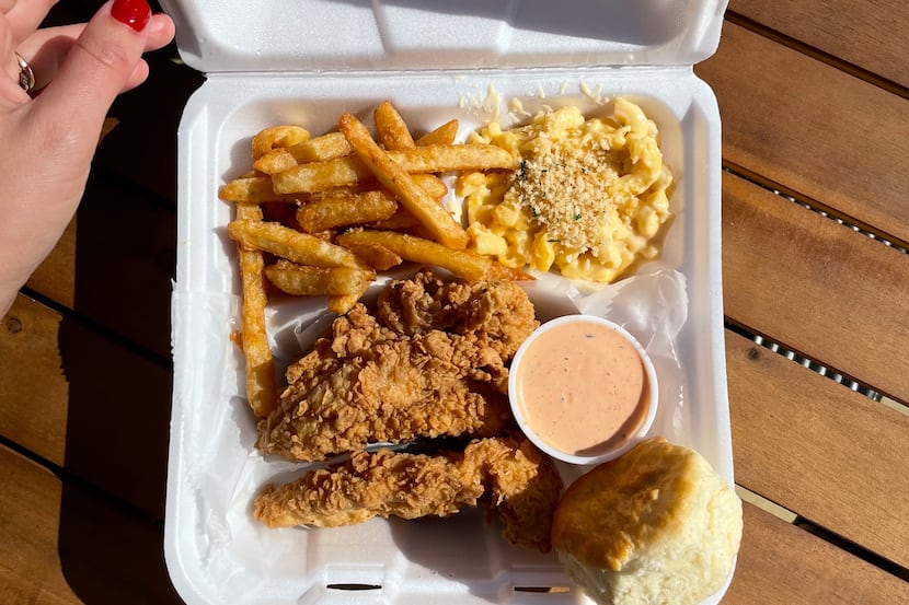 Fried chicken tenders from Mike's Chicken on Forest Lane in Dallas