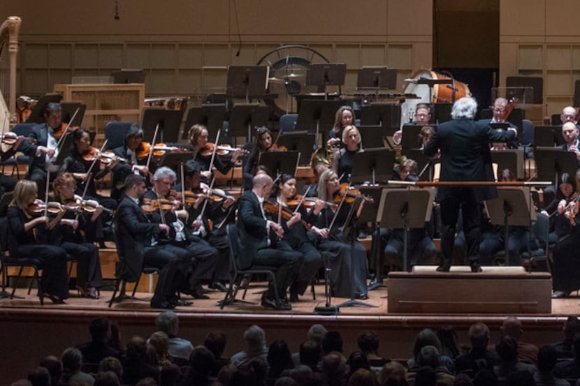 Donald Runnicles conducts the Dallas Symphony Orchestra on Jan. 10, 2019 at Meyerson...