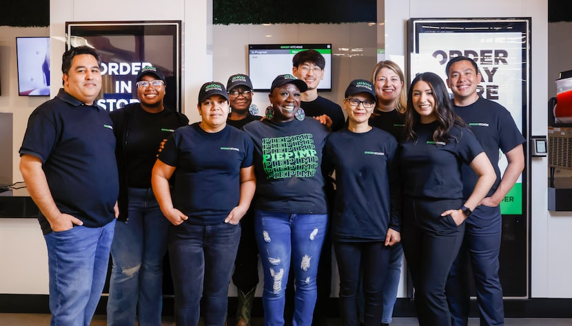 Mohammad Qasim (far left) and Joon Choe (far right) got a license to open Ghost Kitchen...