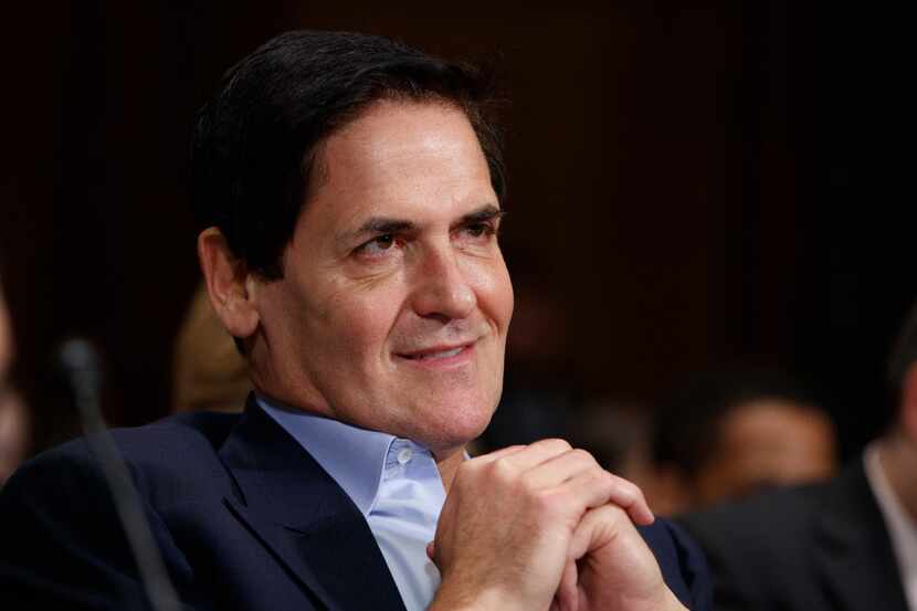 AXS TV Chairman and Dallas Mavericks owner Mark Cuban listens on Capitol Hill in Washington...