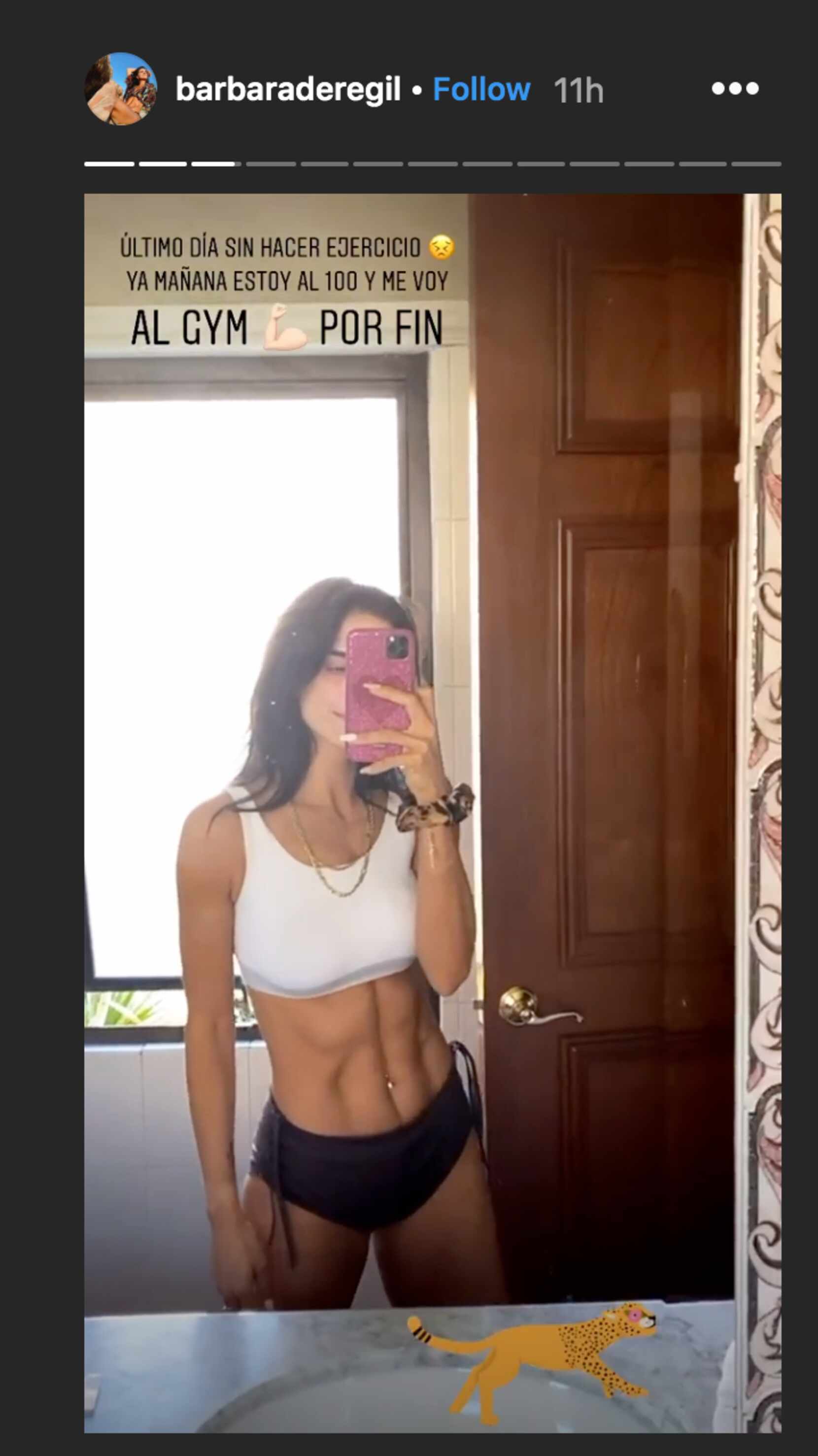 Bárbara De Regil muestra su perfecto abdomen