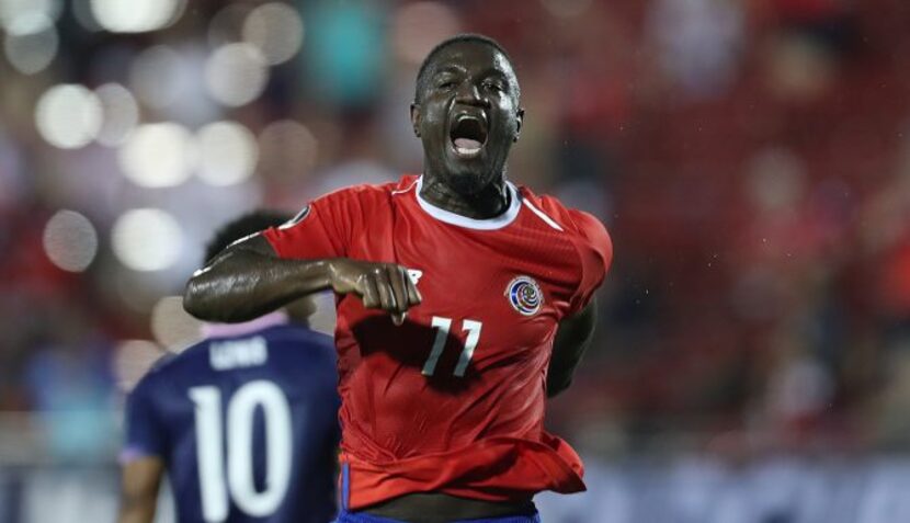 Mayron George celebra su gol para Costa Rica. Foto de Omar Vega para Al Día.