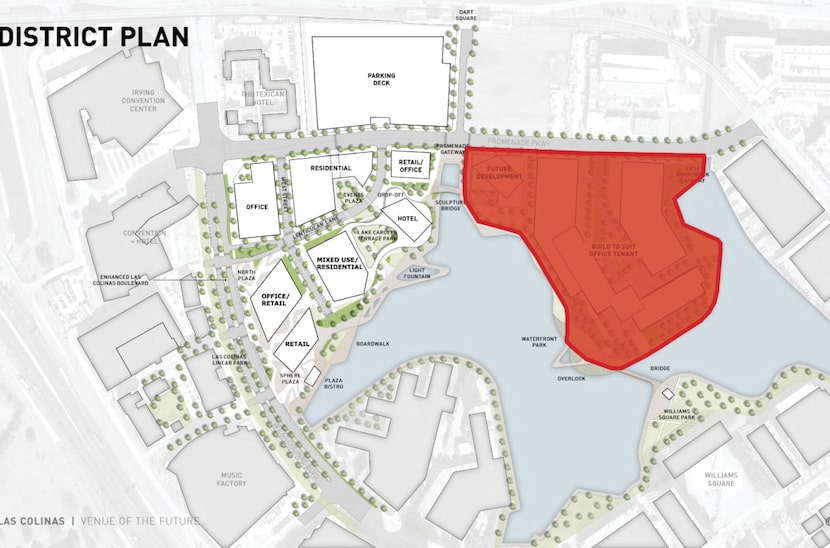 Plans for the property from developer KDC show a large office campus and mixed-use...