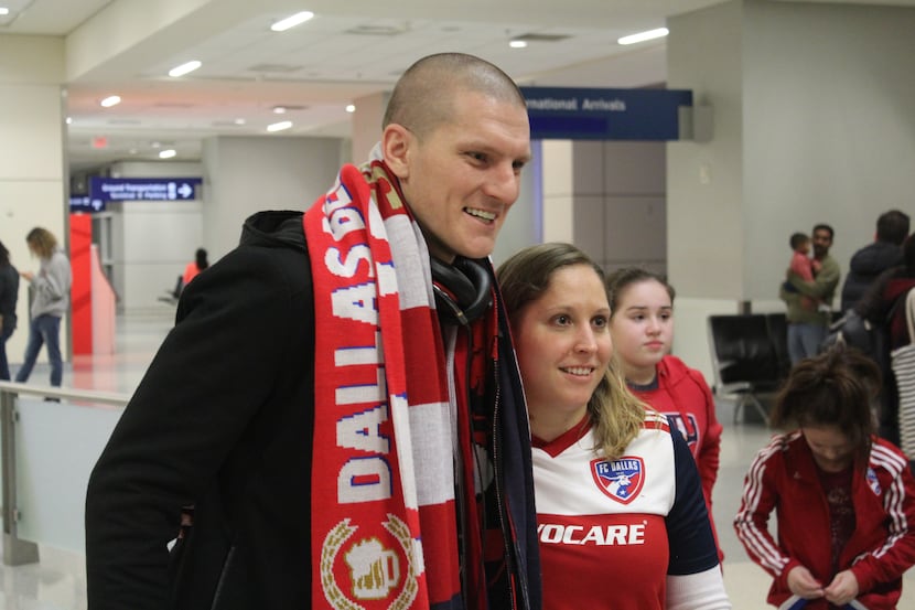 January 18, 2019 (Dallas Fort-Worth International Airport): New FC Dallas striker Zdenek...