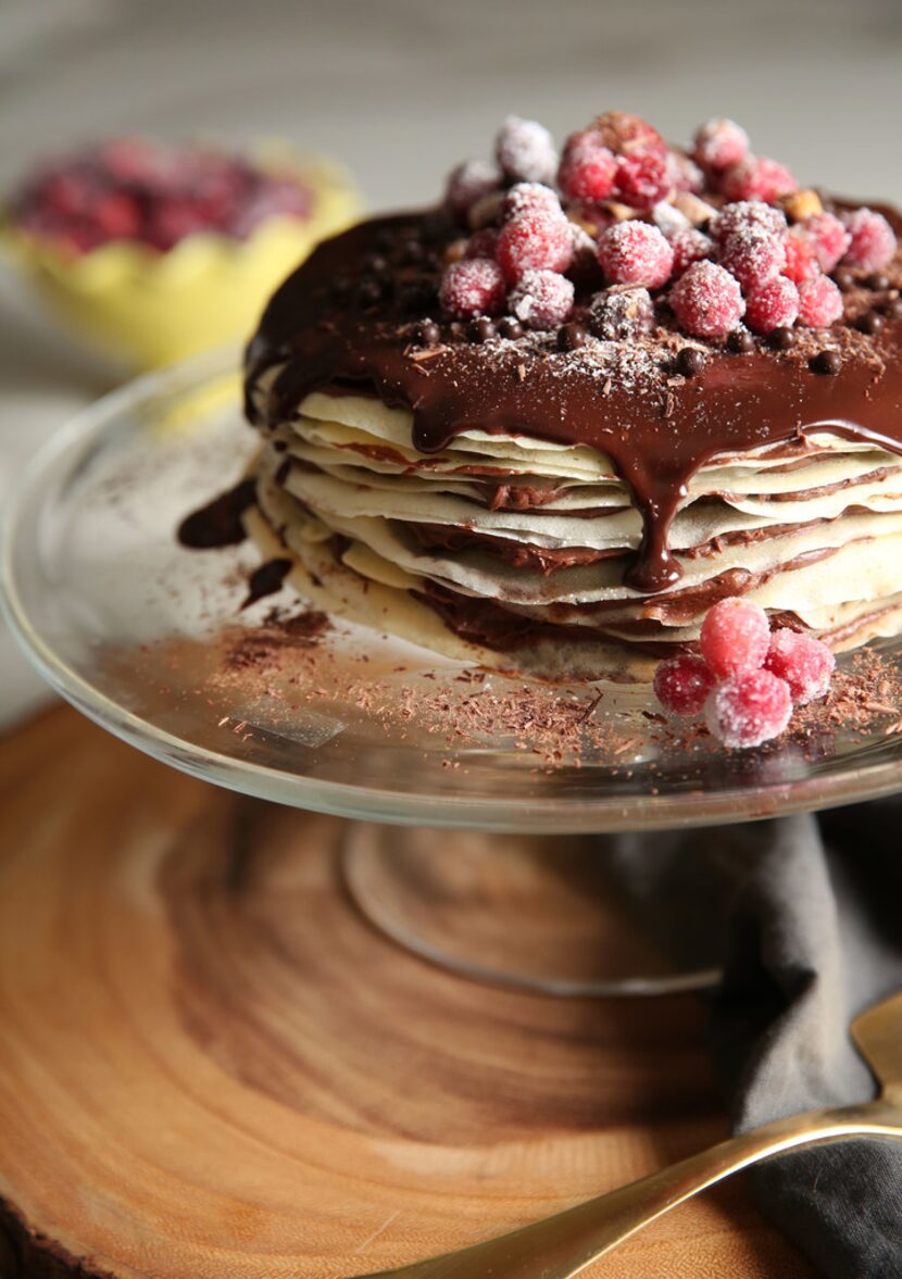 Chocolate Hazelnut Crepe Cake