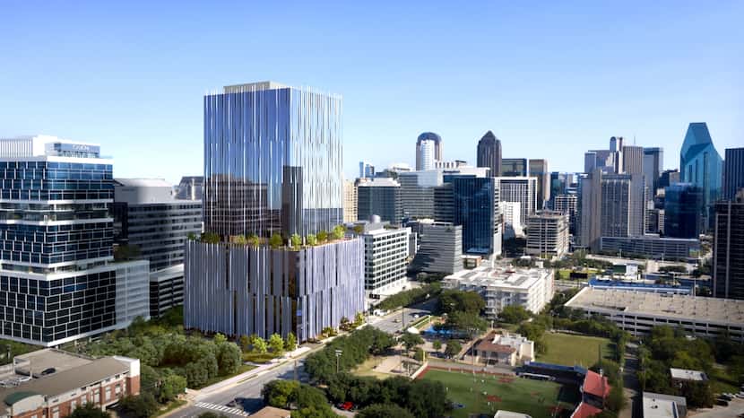 The 27-story Harwood No. 14 office building is the latest project by developer Harwood...