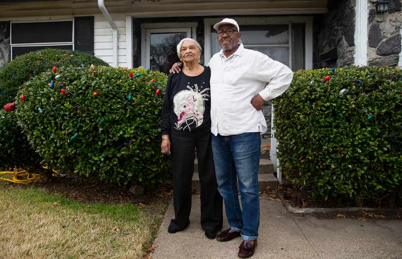Marion Washington and her son, Charles, in front of their home of more than 60 years.  “This...