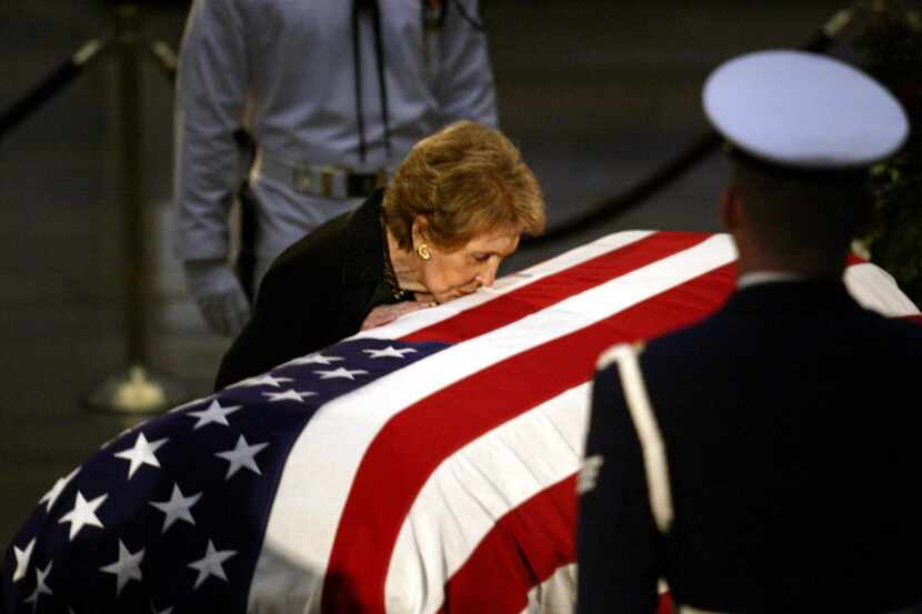 File photo of Ronald and Nancy Reagan. (AP Photo/Ron Edmonds)