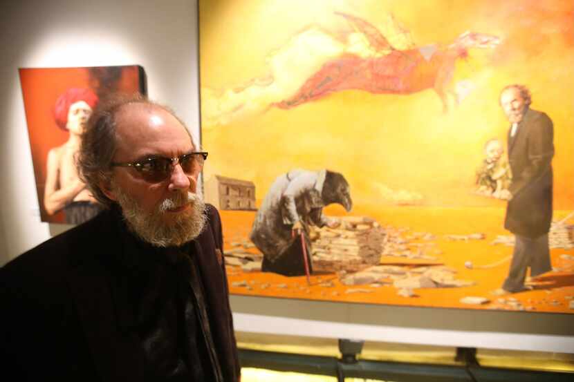 El pintor mexicano Arturo Rivera, ganador del Primer Premio en la II Bienal de Beijing,...
