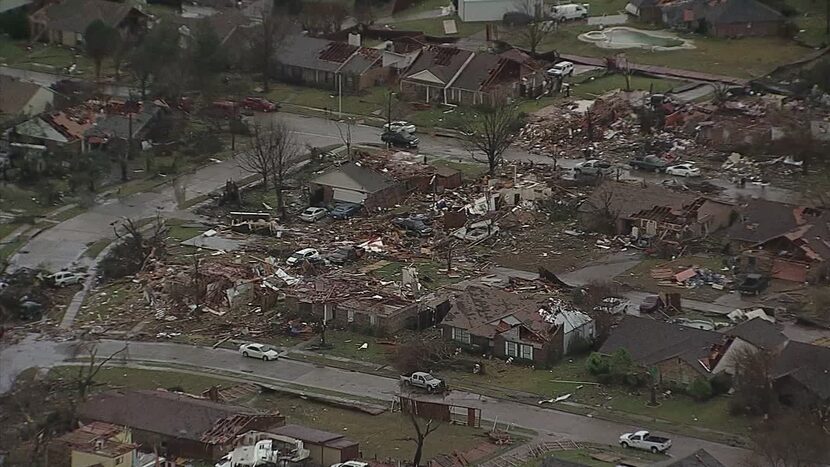  Some of the devastation in Rowlett caused by Saturday night's storms (NBCDFW)