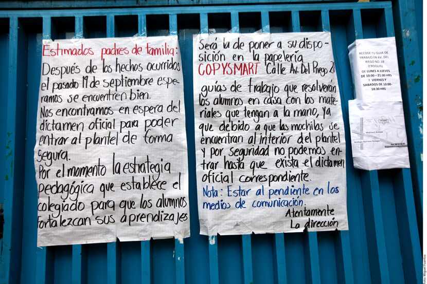 Un letrero en la entrada de una escuela pública en la Ciudad de México. AGENCIA REFORMA
