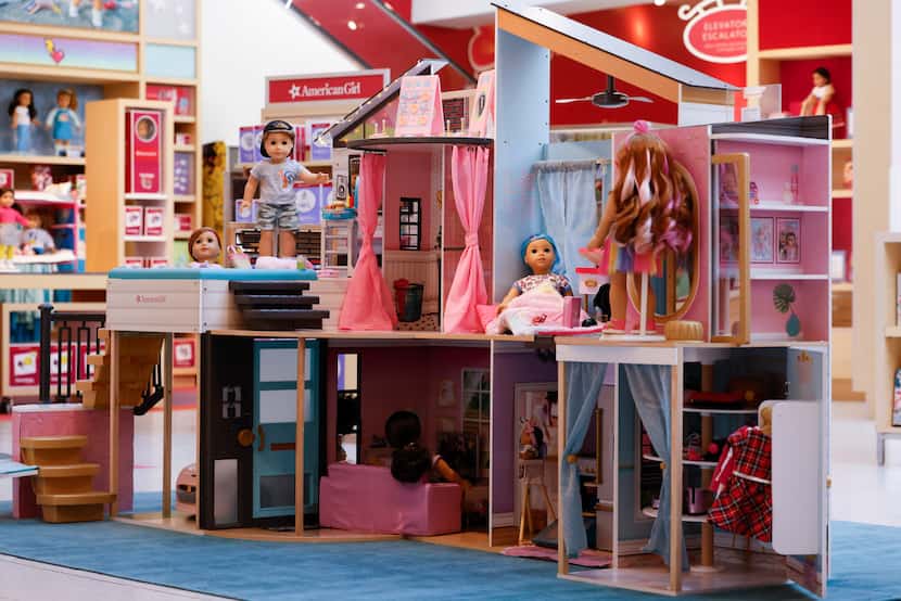 The first official American Girl dollhouse is on display at the American Girl store at...