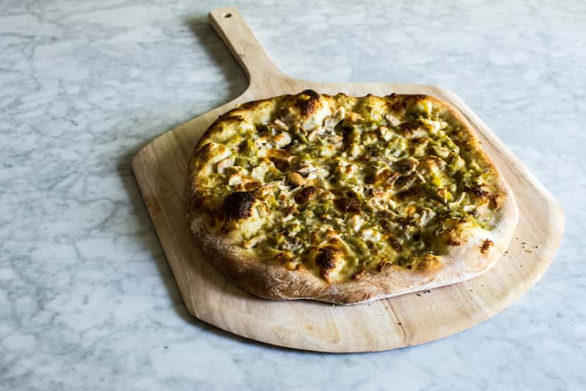 Hatch Green Chile Pizza by Rebecca White